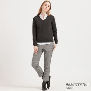 WOMEN CASHMERE V-NECK SWEATER SMALL